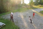 Participants relax at Lac Duparquet 