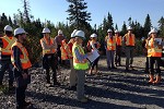 Participants at Canadian Malartic mine site