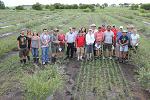 Field tour group in field trial