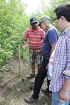 Discussing soil sample site