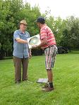 Bill Schroeder receiving award